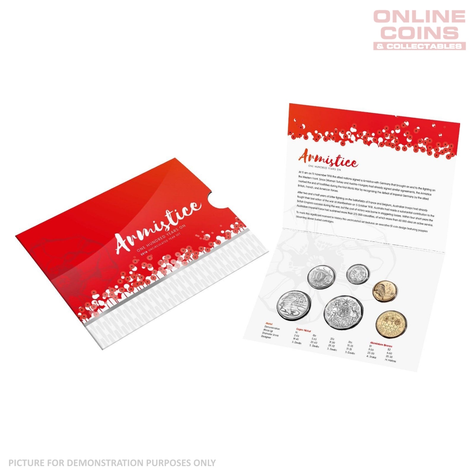 2018 Uncirculated Coin Year Set - Armistace 100 Years On